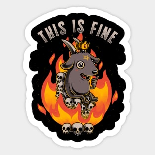 Fire Demon Meme Fine Sticker